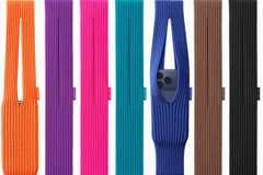 An undated promotional image from Apple of color options for the new iPhone Pocket. Decades after their founders connected, Apple and Issey Miyake released a collection of phone pouches that have some people baffled. (Apple via The New York Times) ? NO SALES; FOR EDITORIAL USE ONLY WITH PHONE POUCH BY YOLA MZIZI FOR NOV. 14, 2025. ALL OTHER USE PROHIBITED.