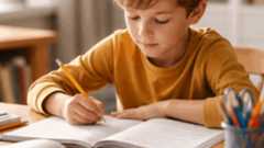 child doing homework