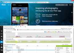 Flickr.com SOHP, IE 11 "F12 Developer Tools" Profiling