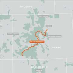 A map of the Colorado Trail Bike Route.