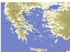 Fig. 2: Map of the Aegean with a selection of sites mentioned in the text. 