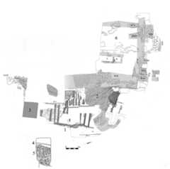 Fig. 1: The remains of the ‘Stepped Structure’ and the ‘Large Stone Building’ complex as revealed by the excavations of K. Kenyon, Y. Shiloh and E. Mazar. 