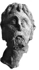 Figure 15. Khalchayan clay sculpture, late second-—first centuries. Turivu). A more complicated imitation is the so-called ‘barbarized’ Heliocles coins. The finds of these imitations are mainly local to the modern Surkhan Darya region, south of Tajikistan and to the south of the Oxus river. The variety of imitation types sup- poses long continuity and circulation of these imitations in certain areas. Zeymal’ (1983, 110-28) gives a detailed typology of the Heliocles imitations. Amongst the 7 types of imitation proposed by him, the first two (I and II) hypothetically can be asso- ciated with Saka coinage. However, it is a proposition that needs to be argued in more detail. The problematic typology, chronology and attribution of the Heliocles imitations is beyond the scope of this paper. en cence a i age mt og . os 2 ig: ay ‘alge eget