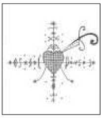 Fig. 27 - Véve, drawn symbol to invoke Ezili Danto  Vodou seems limited to merely providing a visual contribution to an already existing system of beliefs, stories, symbols, and myths. 