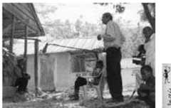 Fig. 31 - Géri Benoit interviewing an old Cazalien for documentary Sang Mélée 