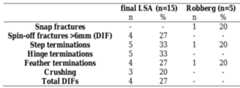 Table 6.2.3. Number of tools from Dikbosch Area A with macrofracture:  Micro-residues were recovered from four specimens (Figure 6.2.3). The primary 