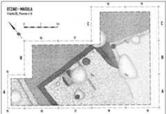 Figure 6: Architectural remains of the late Early Neolithic at Otzaki (Milojci¢, 1971, Plan VIII). 