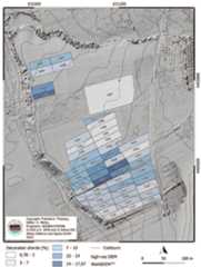 Looking at the categories by area, some aspects stand out: most rolled/worn sherds occurred in the area NE, but they are also common in the areas CNE and CNW. In a representation without the rolled/worn sherds (Fig. 6), it can be seen that in these two areas red and light slipped sherds are also fewer, as the 