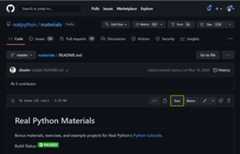 The "Raw" button on a GitHub file
