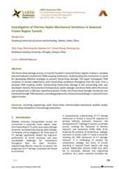  Investigation of Thermo-Hydro-Mechanical Variations in Seasonal Frozen Region Tunnels