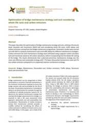  Optimisation of bridge maintenance strategy and cost considering whole life costs and carbon emissions
