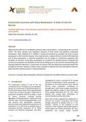  Sustainable Concrete with Dairy Wastewater: A State-of-the-Art Review
