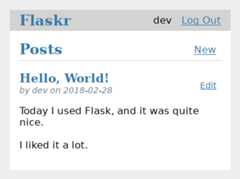 screenshot of index page