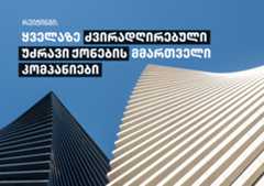 რეიტინგი: ყველაზე ძვირადღირებული უძრავი ქონების მმართველი კომპანიები