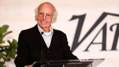 Larry David speaks onstage during the Variety Business Managers Breakfast in West Hollywood, Calif., Nov. 19, 2024. 