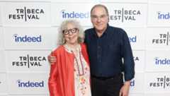 Kathryn Grody and Mandy Patinkin attend the “Seasoned” premiere during the 2025 Tribeca Film Festival at Spring Studios on June 08, 2025 in New York City. (Dominik Bindl/Getty Images for Tribeca Festival)