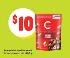 Compliments chocolate, member price 10, click to go to flyer