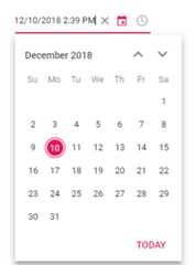Date time control with In-place edit