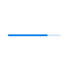 Linear progress bar visualizes the progress in rectangle.
