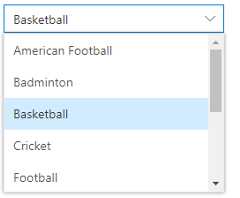 Vue Dropdown List with sorting.