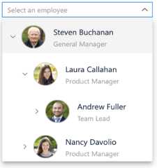 Vue Dropdown Tree with item template.