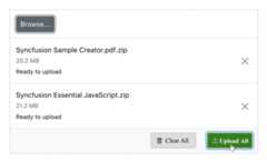 Vue File Upload with customized buttons.