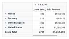 Resize columns in the Vue Pivot Table control.