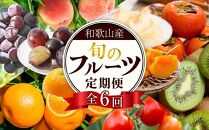 和歌山の旬の果実を 奇数月にお届け全6回定期便（キウイ・清見オレンジ・ミニトマト・桃・ピオーネ・富有柿）【TM62】