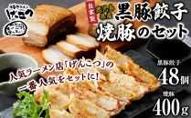 自家製冷凍黒豚餃子と冷凍焼豚のセット(冷凍餃子48 個 冷凍焼豚 400 ｇ)