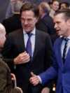 U.S. Secretary of Defense Pete Hegseth speaks with NATO Secretary-General Mark Rutte, and NATO's supreme allied commander for Europe, General Christopher Cavoli during an alliance meeting in Brussels last month. 