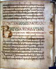 Note the three scripts used to denote the hierarchy of the text.