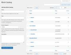 Screenshot of Block Catalog Terms