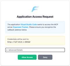 FastMCP authentication screen