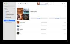 Screenshot of the Amperfy playlist view in macOS