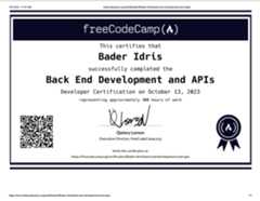 Backend API Certificate
