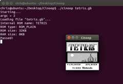 Ubuntu version running Tetris