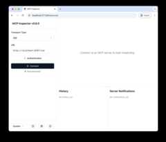 MCP Inspector with the above config