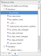 Python code in Source Code Browser