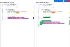 Diff view on a Java file