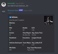 Example bot response