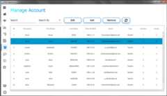 screenshot of manage account