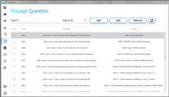 screenshot of manage question