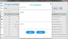 screenshot of manage question