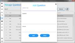 screenshot of manage question