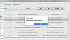 screenshot of manage question