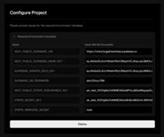 Vercel env config