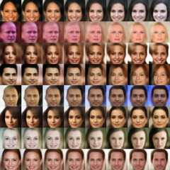celebA interpolations