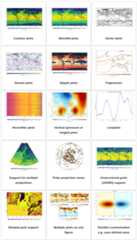 Example outputs of cf-plot displaying selected aspects of cf field constructs