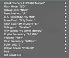 Arduino Board Settings