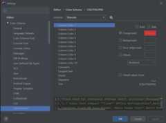 Color scheme settings